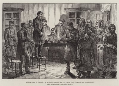 Attempting to Identify a Russian Nihilist at the Chief Police Office, St Petersburg by Johann Nepomuk Schonberg